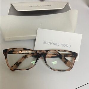 Michael Kors Tortoiseshell Cat-Eye Glasses MK4039- Brown/Beige